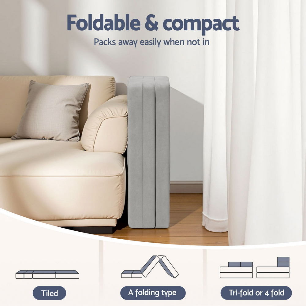 Giselle Foldable Mattress Folding Sofa Bed 4-fold Sleeping Camping Cushion Mat 5