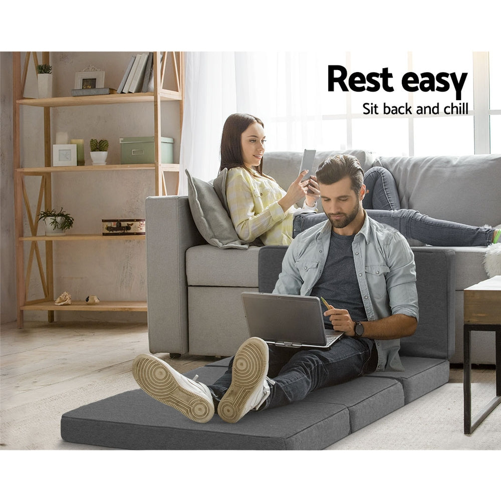 Giselle Bedding Foldable Mattress Folding Foam Single Grey 3