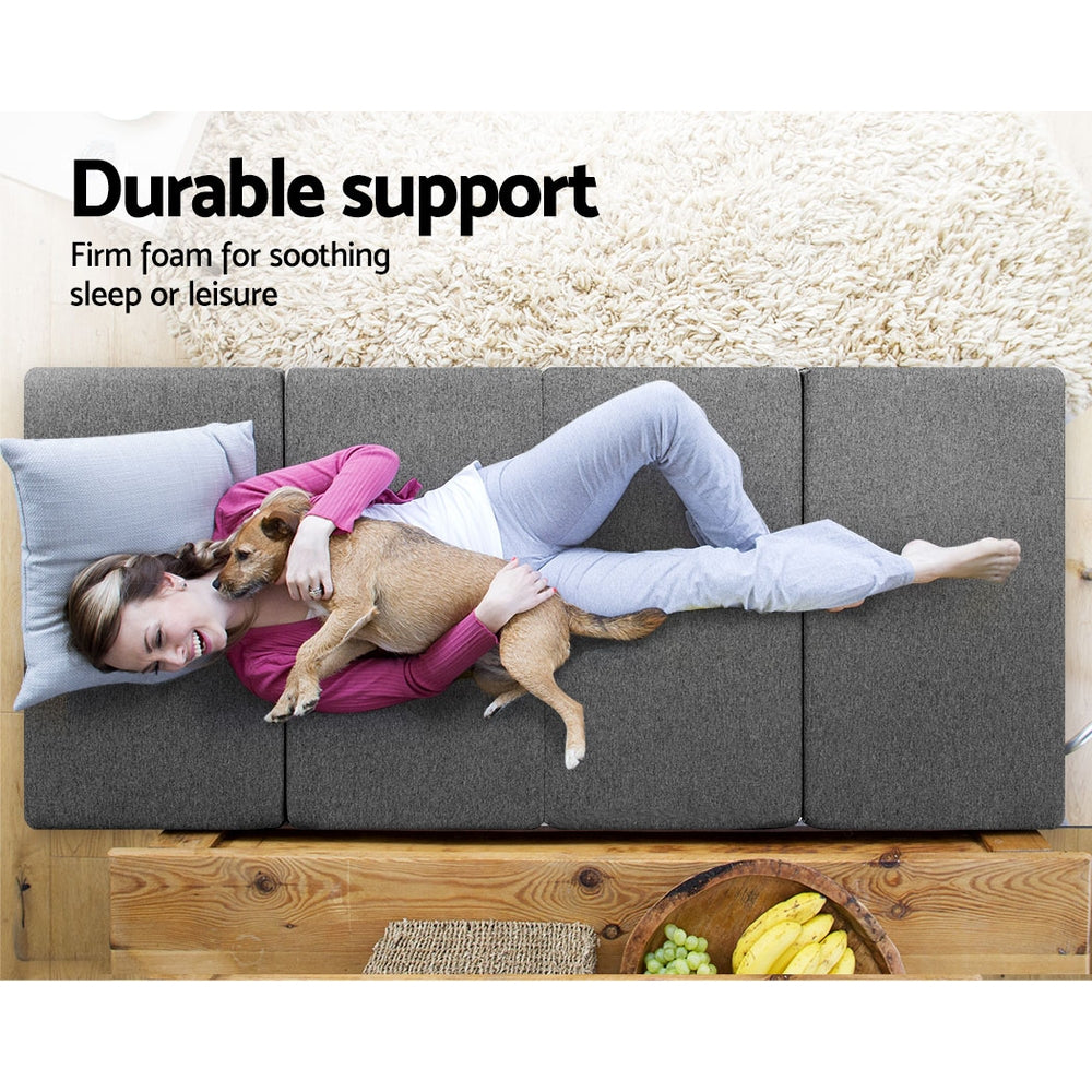 Giselle Bedding Foldable Mattress Folding Foam Single Grey 4