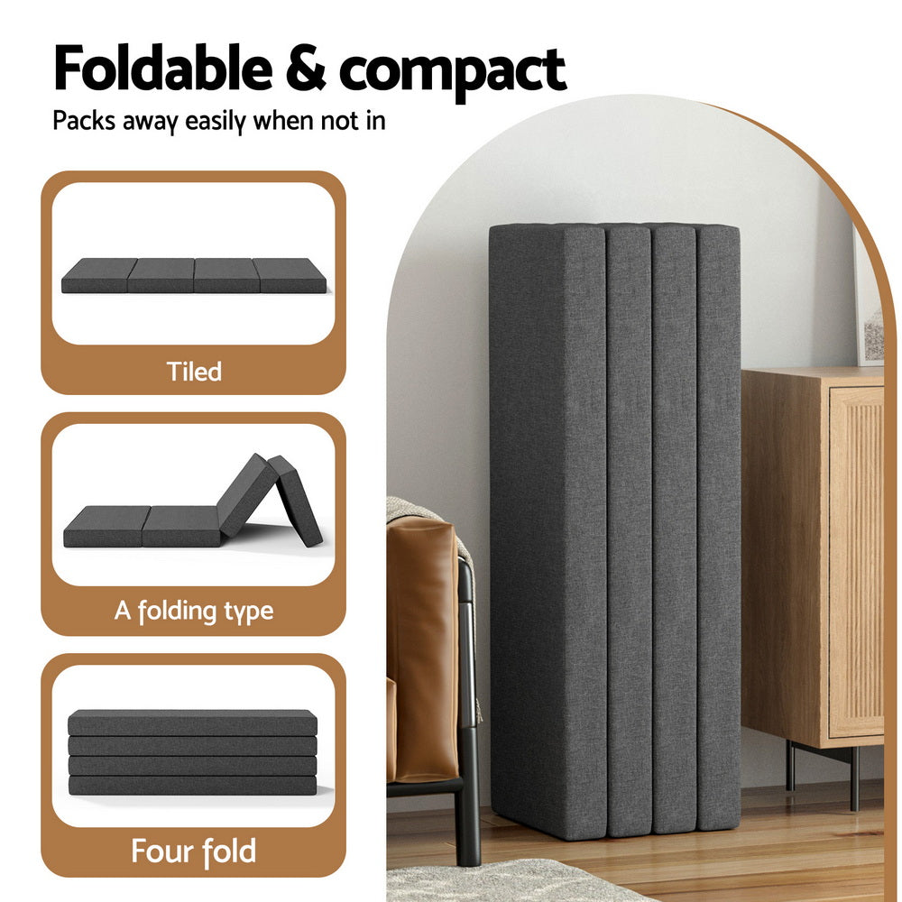 Giselle Bedding Foldable Mattress Folding Foam Mattresses Portable Mat Queen 6