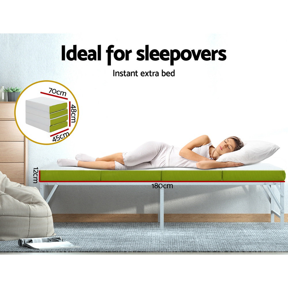 Giselle Bedding Foldable Mattress Folding Foam Single Green 5