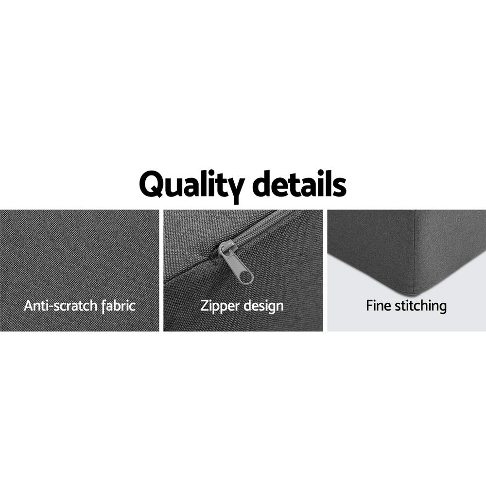 Giselle Bedding Foldable Mattress Folding Foam Sofa Bed Chair Grey 6