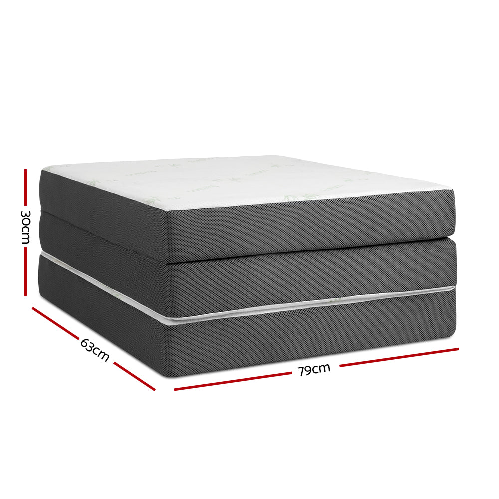 Giselle Bedding Foldable Mattress Folding Foam Single Bamboo 3
