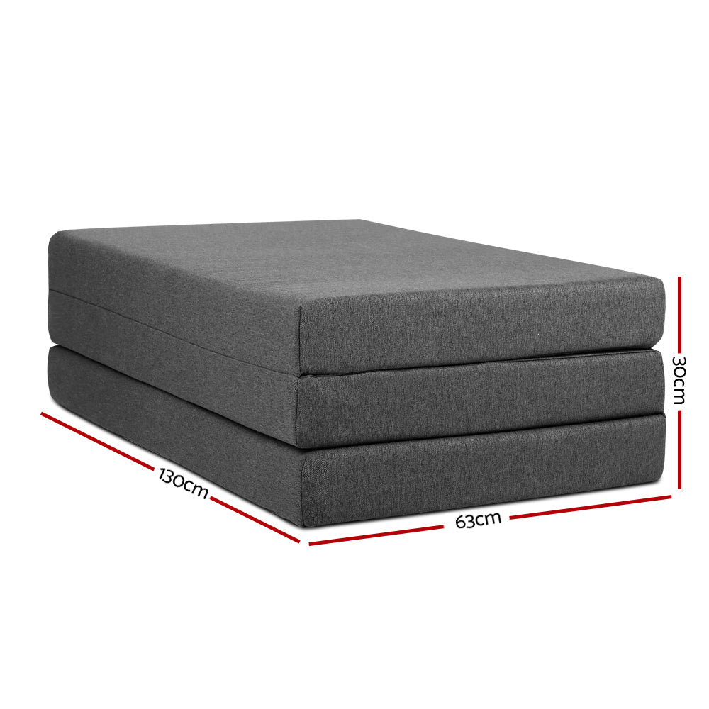 Giselle Bedding Foldable Mattress Folding Foam Double Grey 3