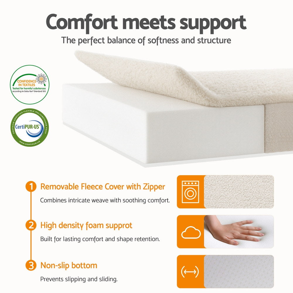 Giselle Bedding Foldable Mattress Fleece Portable 3-fold Folding Foam Mattresses 5