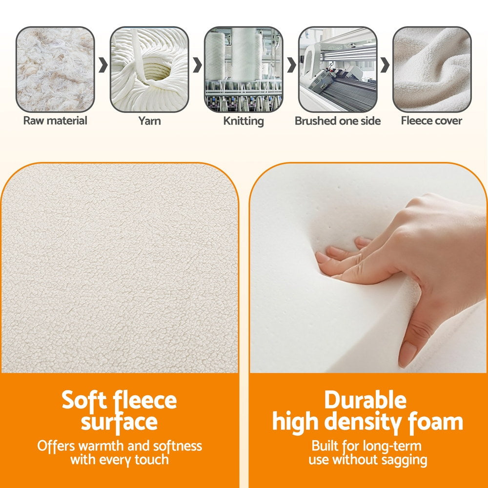 Giselle Bedding Foldable Mattress Fleece Portable 3-fold Folding Foam Mattresses 6