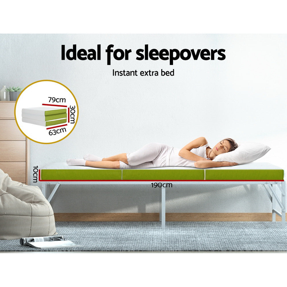 Giselle Bedding Foldable Mattress Folding Foam Trifold Green 5