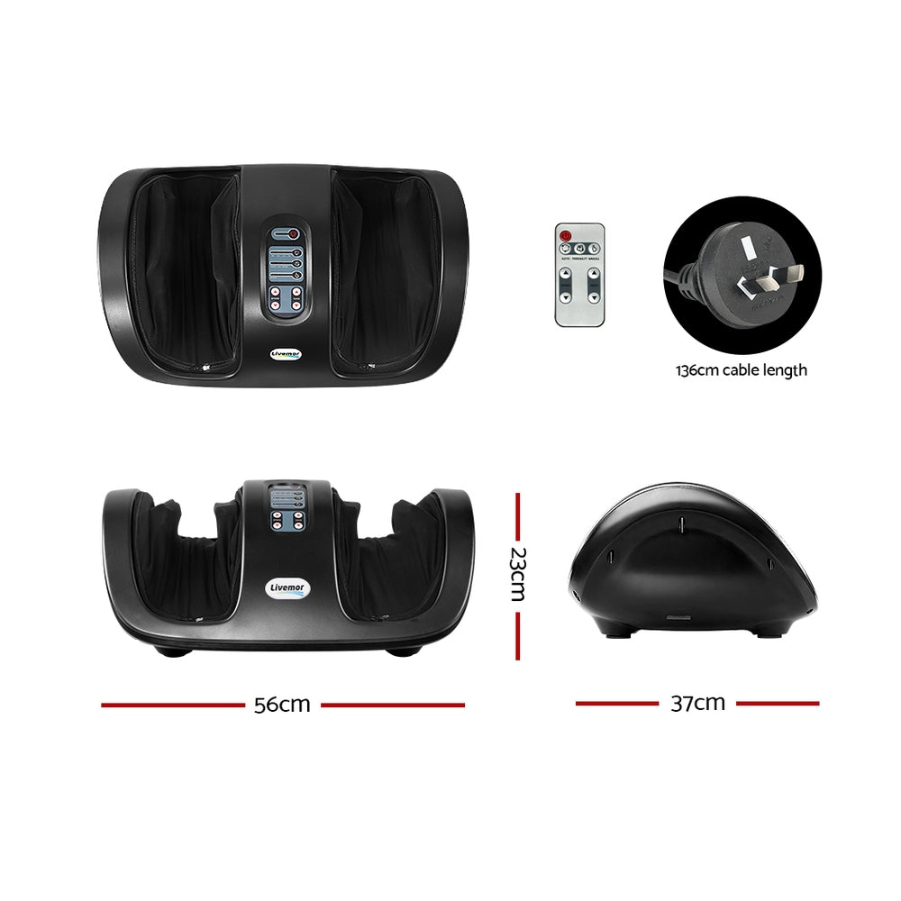 Livemor Foot Massager Shiatsu Massagers Electric Roller Kneading Leg Black 2