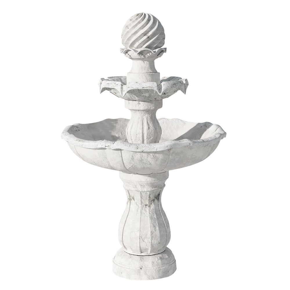 Gardeon Solar Water Feature 3-Tier Fountain with Pump Kit Bird Bath 93CM Ivory 8