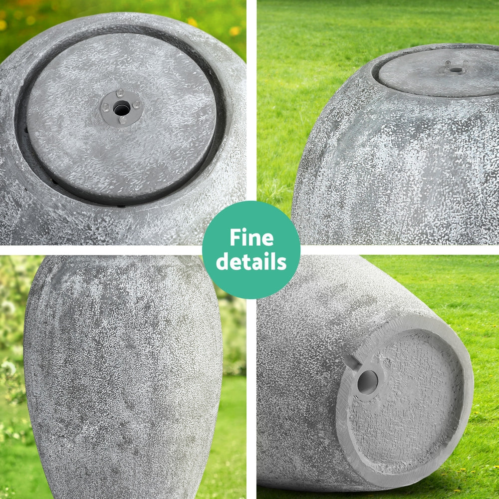 Gardeon Solar Fountain Water Feature Outdoor Fountain LED Lights Beige 6