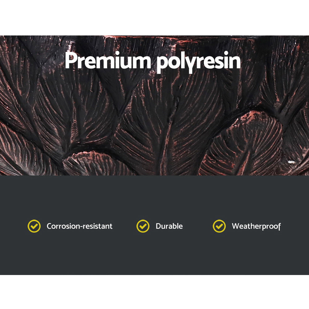 Gardeon Solar Water Feature Tier Fountain with Pump Kit Bird Bath 106CM Peacock 5