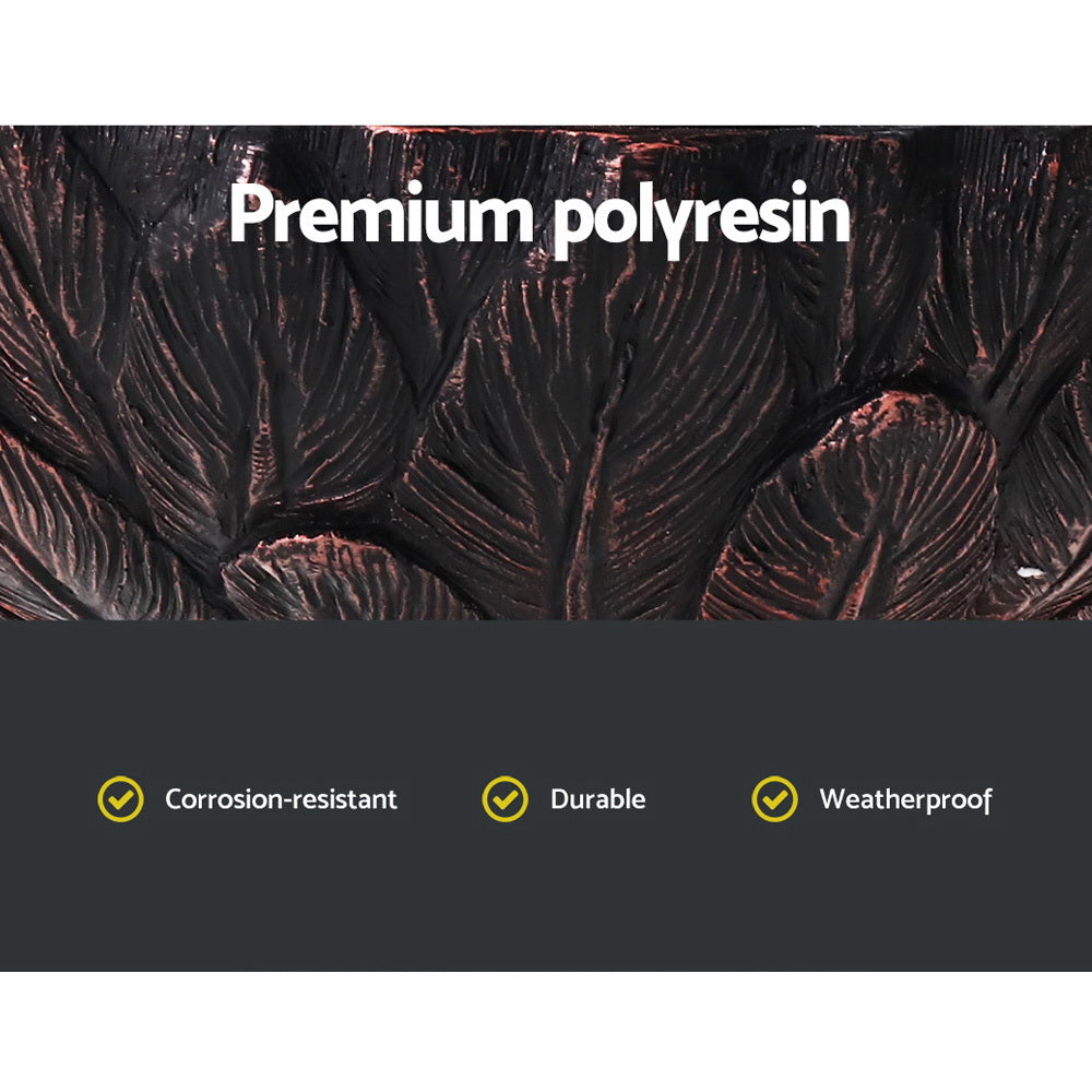 Gardeon Solar Water Feature Tier Fountain with Pump Kit Bird Bath 106CM Peacock 7