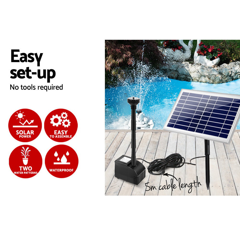 Gardeon Solar Pond Pump Submersible Water Fountain Kit 6.6FT 4
