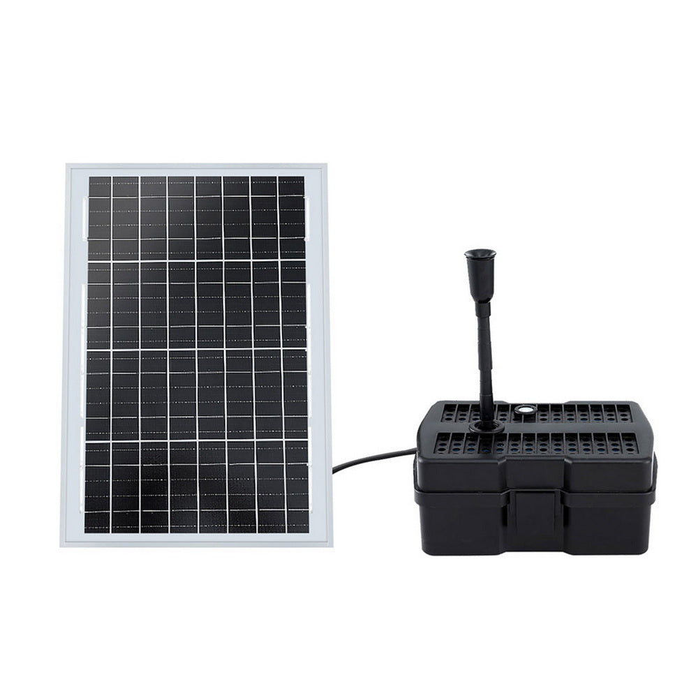 Gardeon Solar Submersible Water Pond Fountain Pump with Filter Box 6FT 1190L/H 4