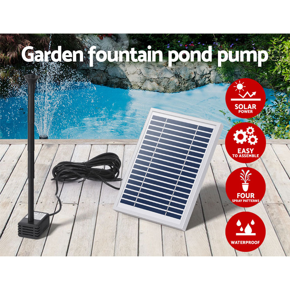 Gardeon Solar Pond Pump Submersible Water Fountain Kit 4.4FT 4