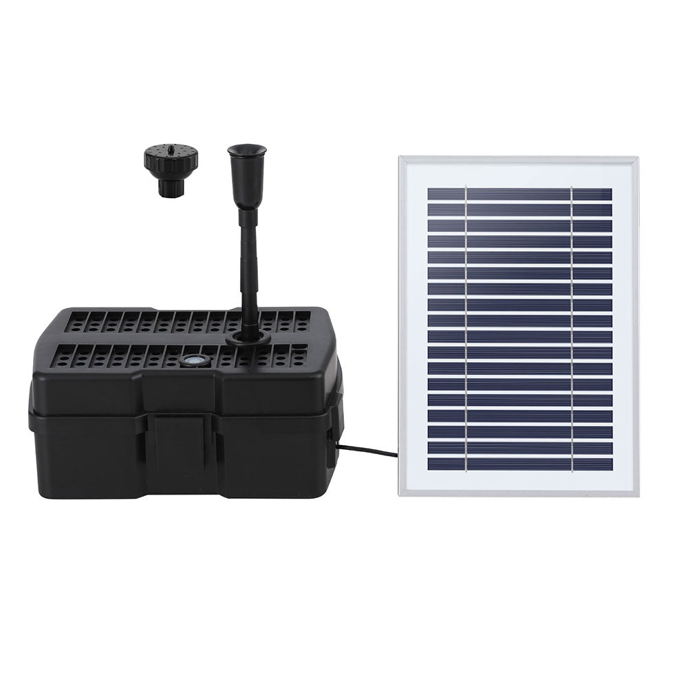 Gardeon Solar Submersible Water Pond Fountain Pump with Filter Box 4.6FT 470L/H 3