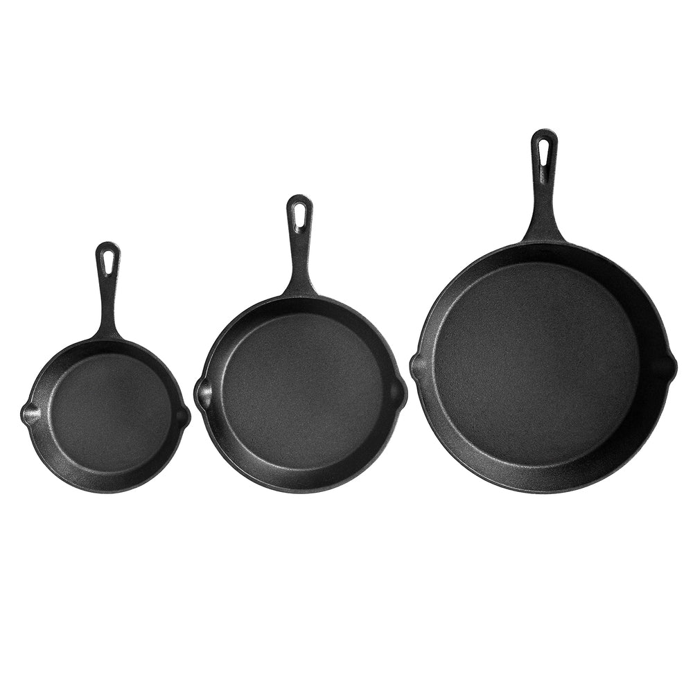 5-star chef Non Stick Frying Pan Cast Iron 3PCS 3