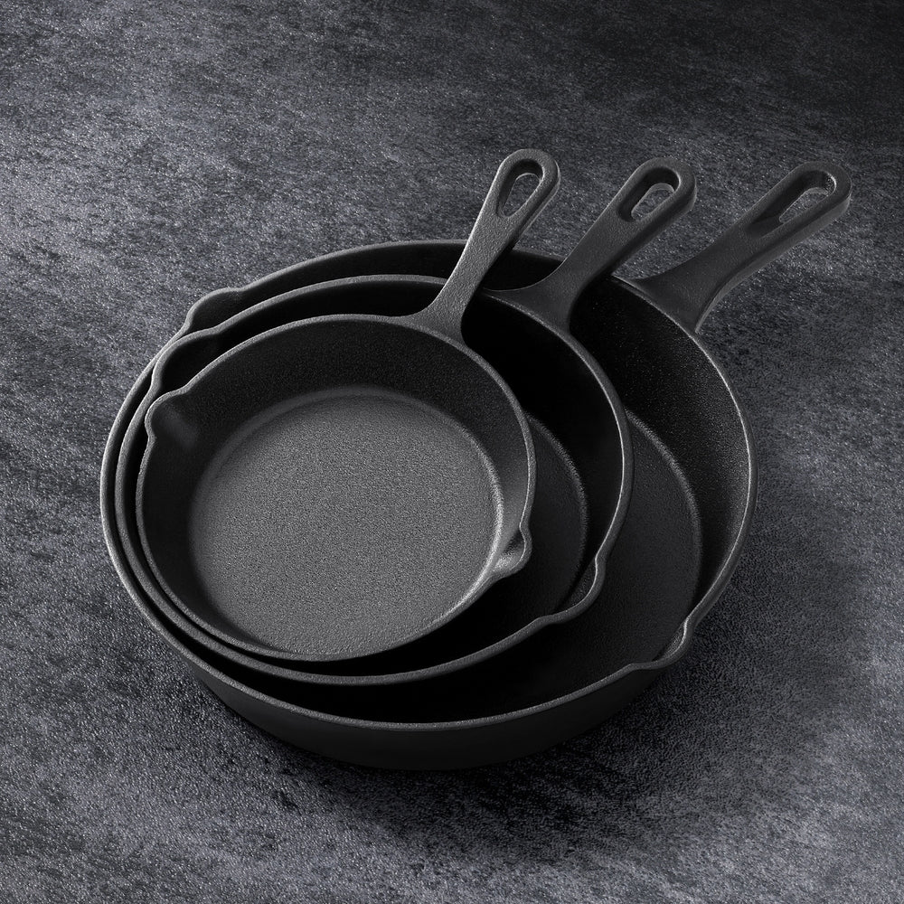 5-star chef Non Stick Frying Pan Cast Iron 3PCS 7