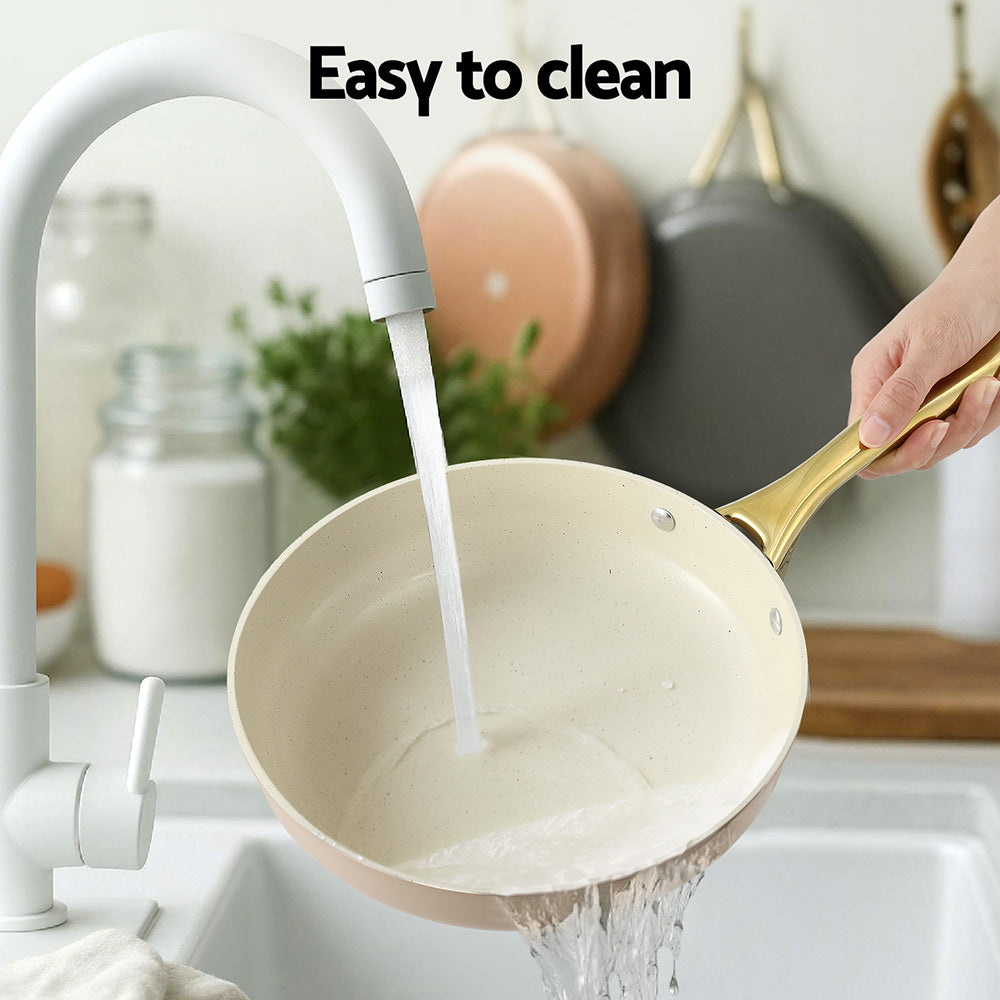 5-star Chef Frying Pan 3PCS Shades Frypan Set Ceramic Coating Multi Colour 6