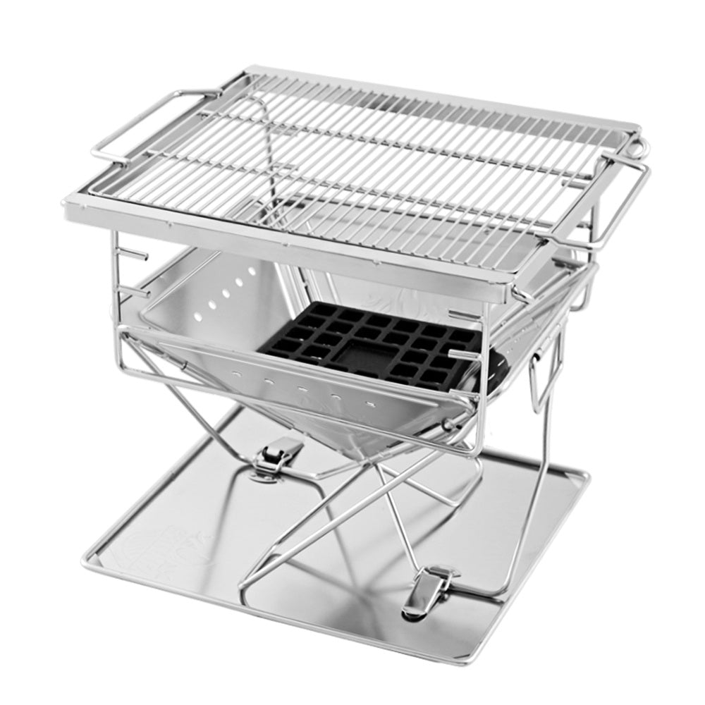 Grillz Fire Pit BBQ Grill with Carry Bag Camping 8
