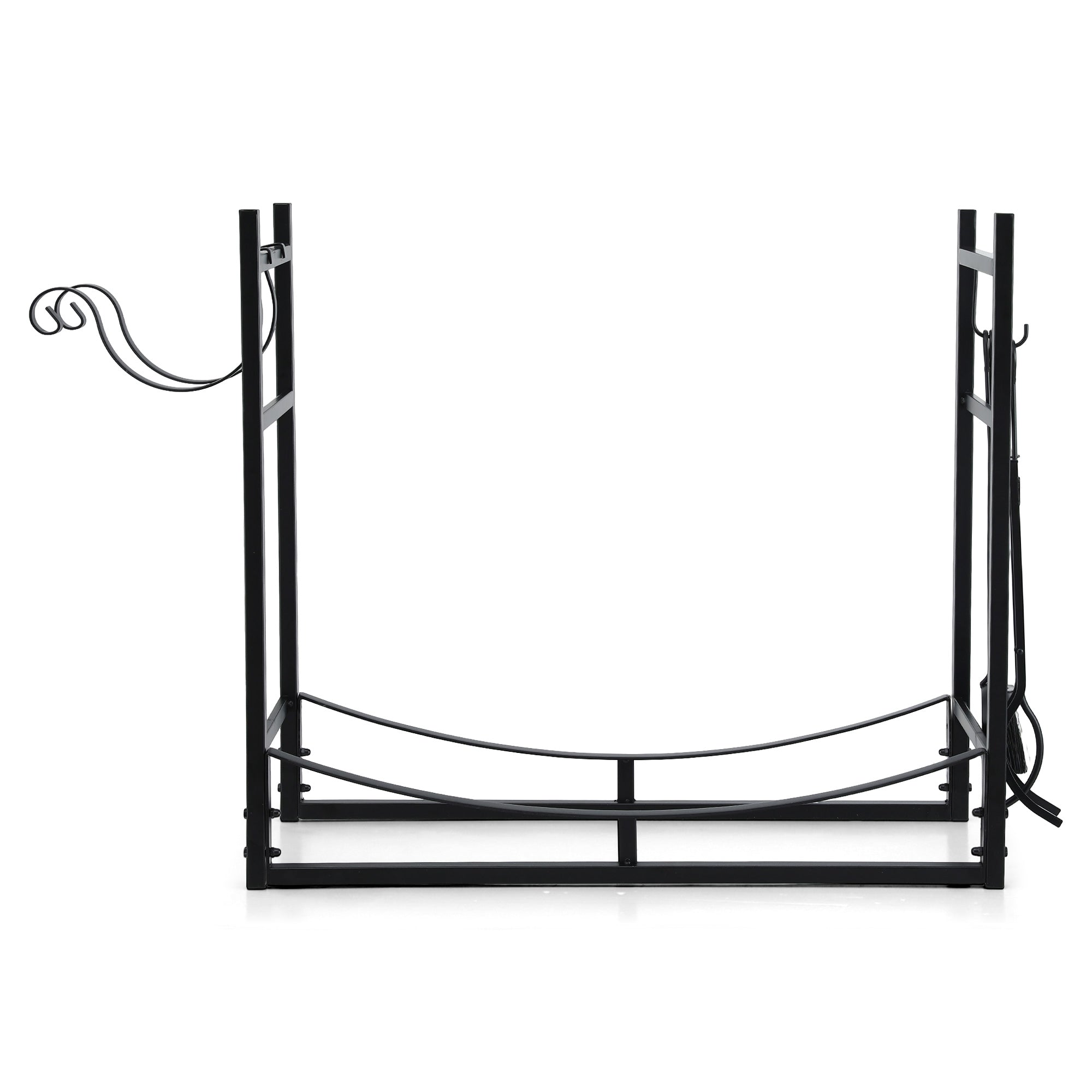 Gardeon Firewood Rack 84cm Wood Rack Firewood Storage Indoor Outdoor Black 3