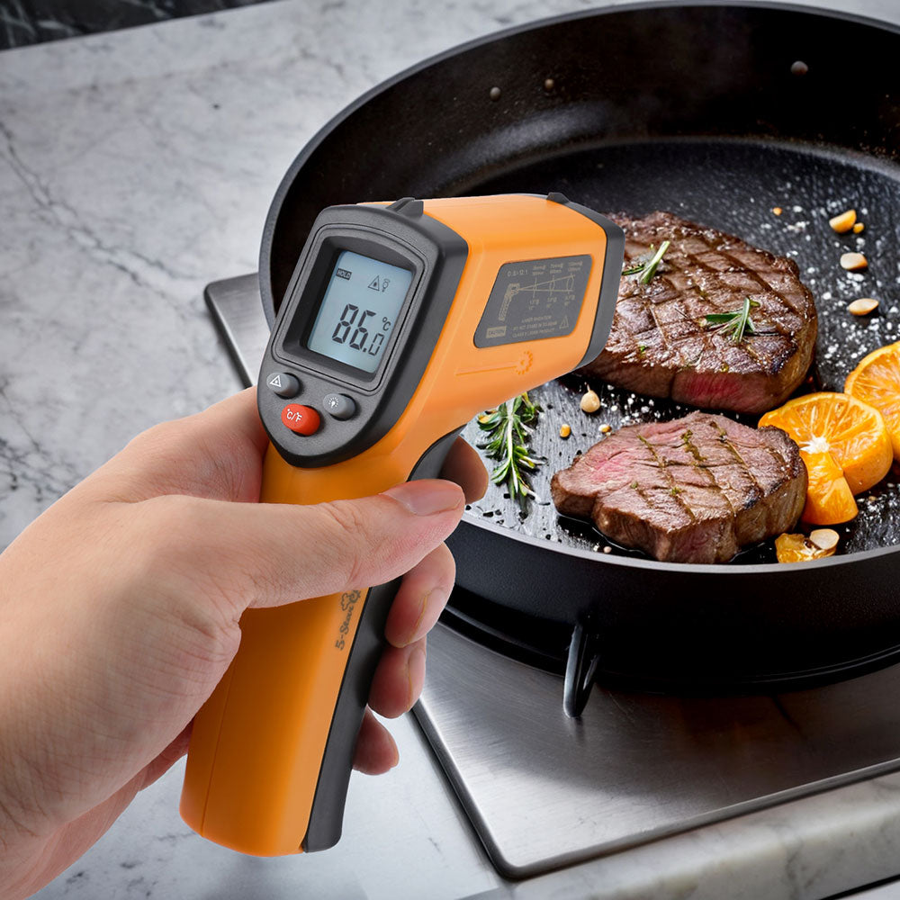 5-star Chef Laser Infrared Thermometer Food Digital Temperature Gun Smoker Pizza BBQ 6