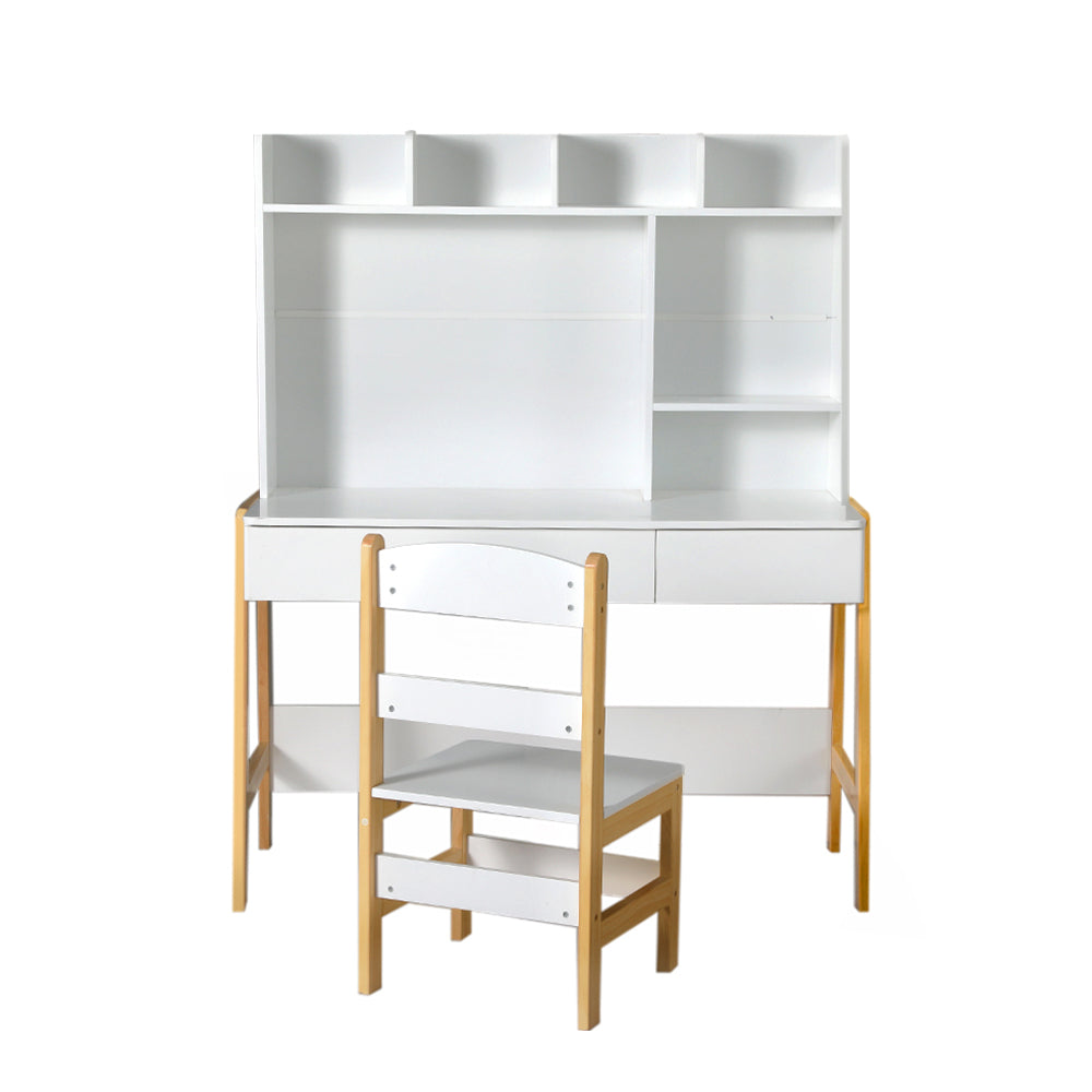 Keezi 2PCS Kids Table and Chairs Set Study Activity Toys Storage Desk Drawer 4