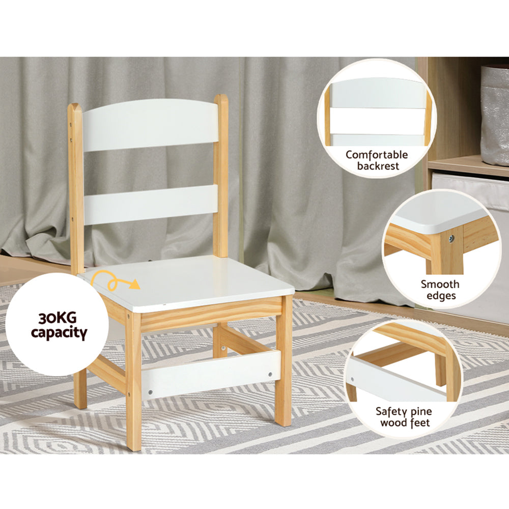 Keezi 2PCS Kids Table and Chairs Set Study Activity Toys Storage Desk Drawer 6