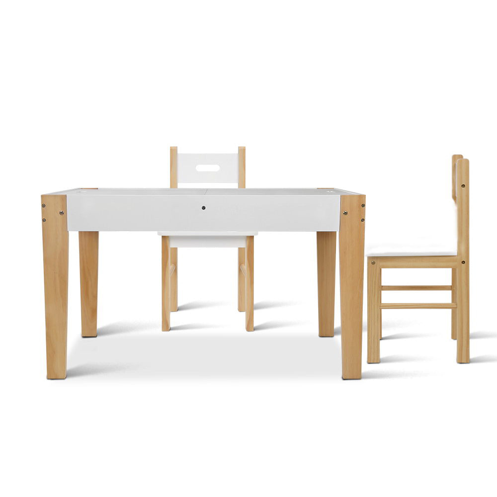 Keezi Kids Table Chair Set Children Storage Study Desk Toy Play Game Chalkboard 3