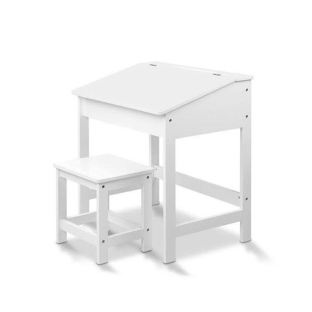 Keezi 2PCS Kids Table and Chairs Set Activity Children Playing Toys Study Desk 3