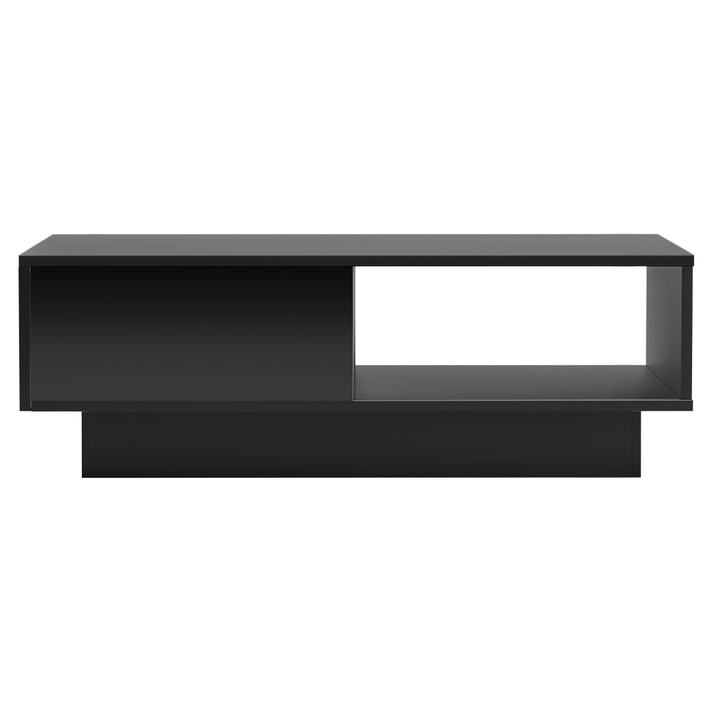 Artiss Coffee Table Led Lights Black 3