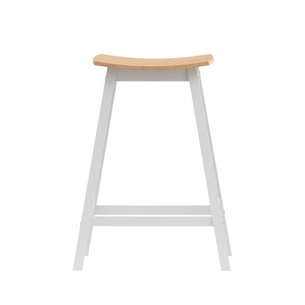 Artiss 2x Bar Stools Wooden Chairs Oak 3