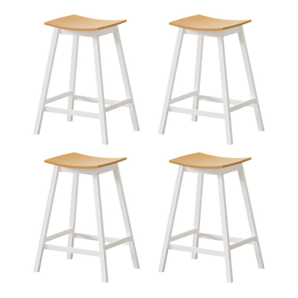 Artiss 4x Bar Stools Wooden Chairs Oak 8
