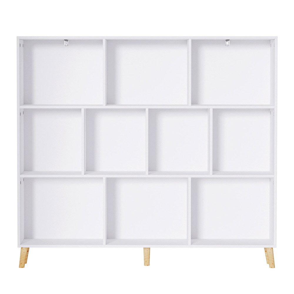 Artiss Bookshelf 3 Tiers 10 Cubes - CORA White 5