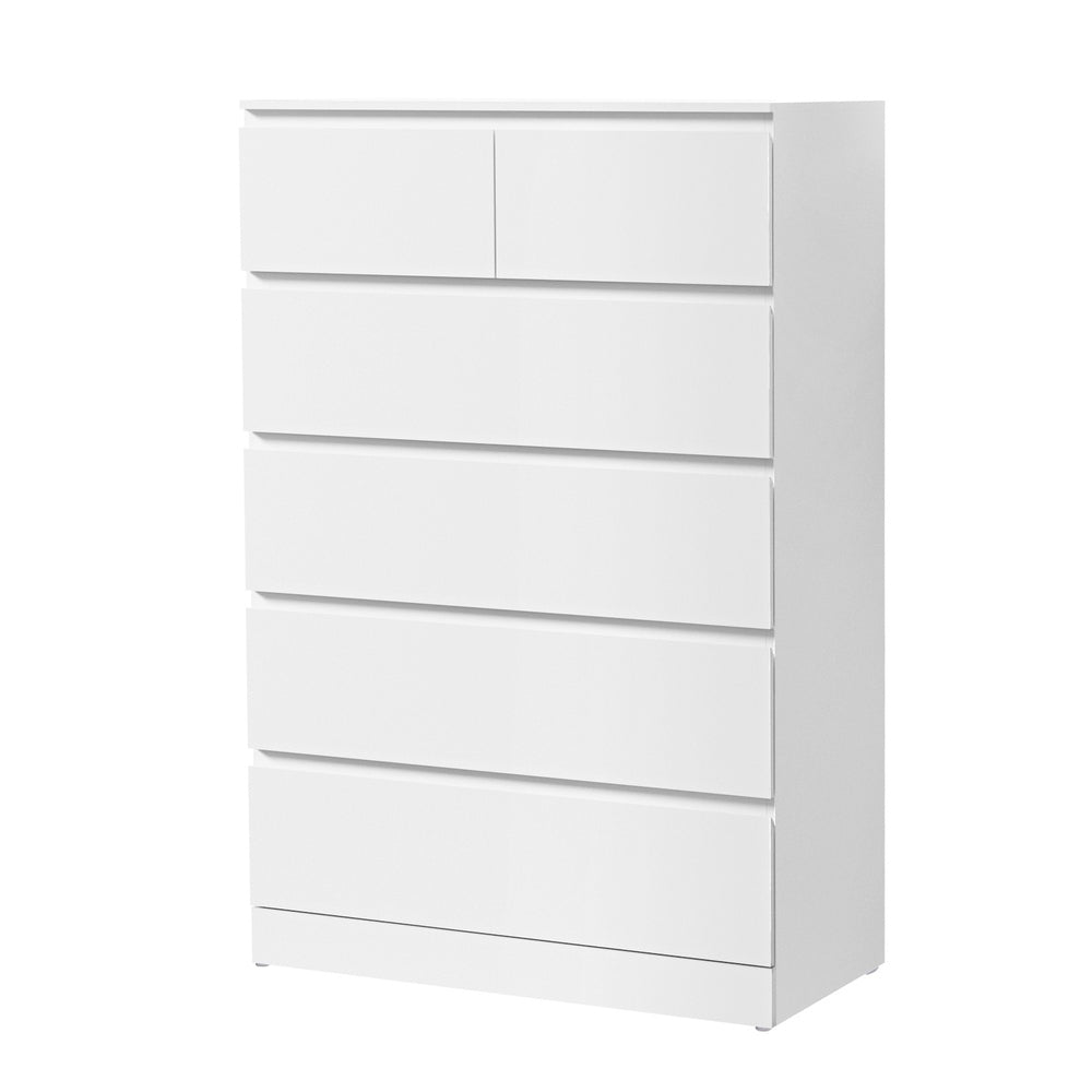 Artiss 6 Chest of Drawers - PEPE White 6