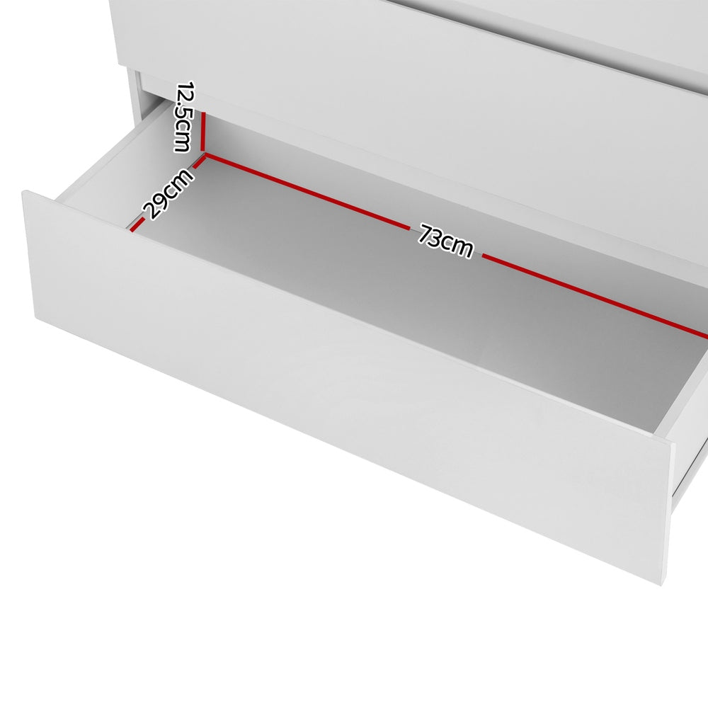 Artiss 6 Chest of Drawers - PEPE White 8