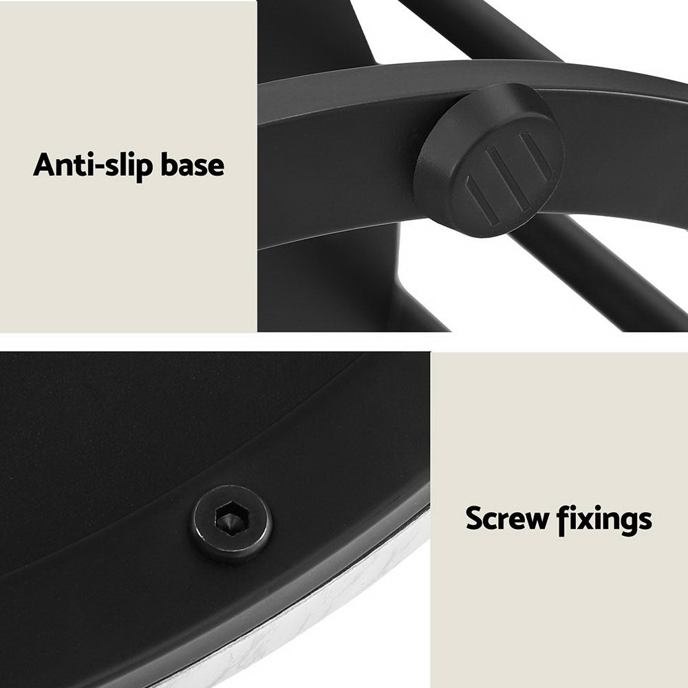 Artiss Coffee Table 2-Tier Round Marble Effect 6