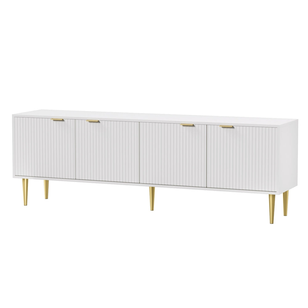 Artiss TV Cabinet Entertainment Unit Stand Storage 180CM White 3