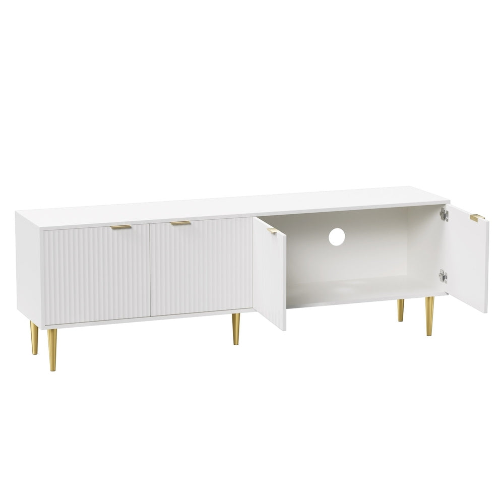Artiss TV Cabinet Entertainment Unit Stand Storage 180CM White 5