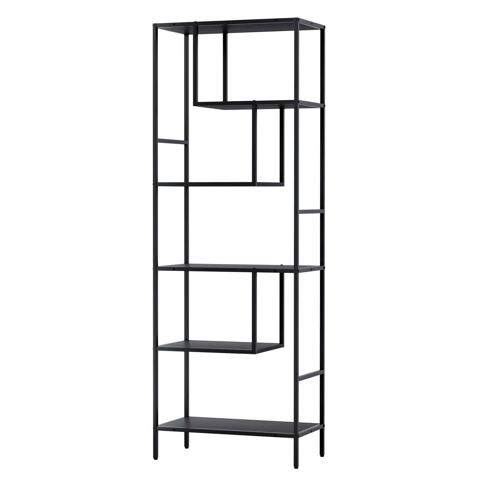 Artiss Bookshelf 5 Tiers RHYS Black 3