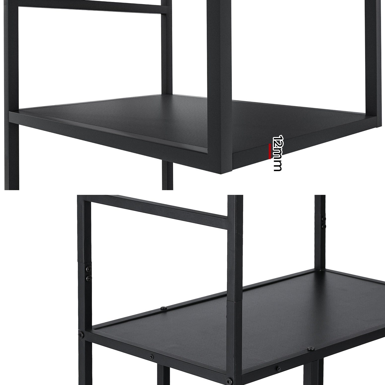 Artiss Bookshelf 5 Tiers RHYS Black 7