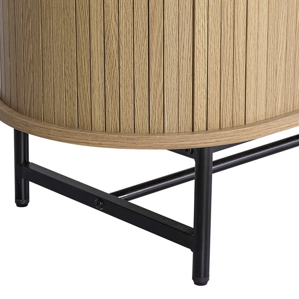 Artiss Buffet Sideboard Cupboard Cabinet Sliding Doors Pantry Storage Oak PIIA 6