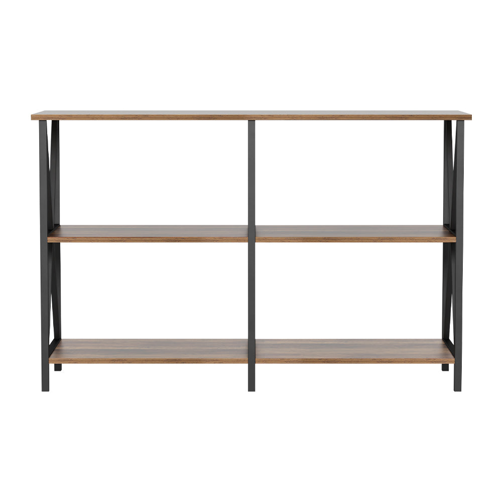 Artiss Console Table 120CM 3-tier Walnut Xiah 5