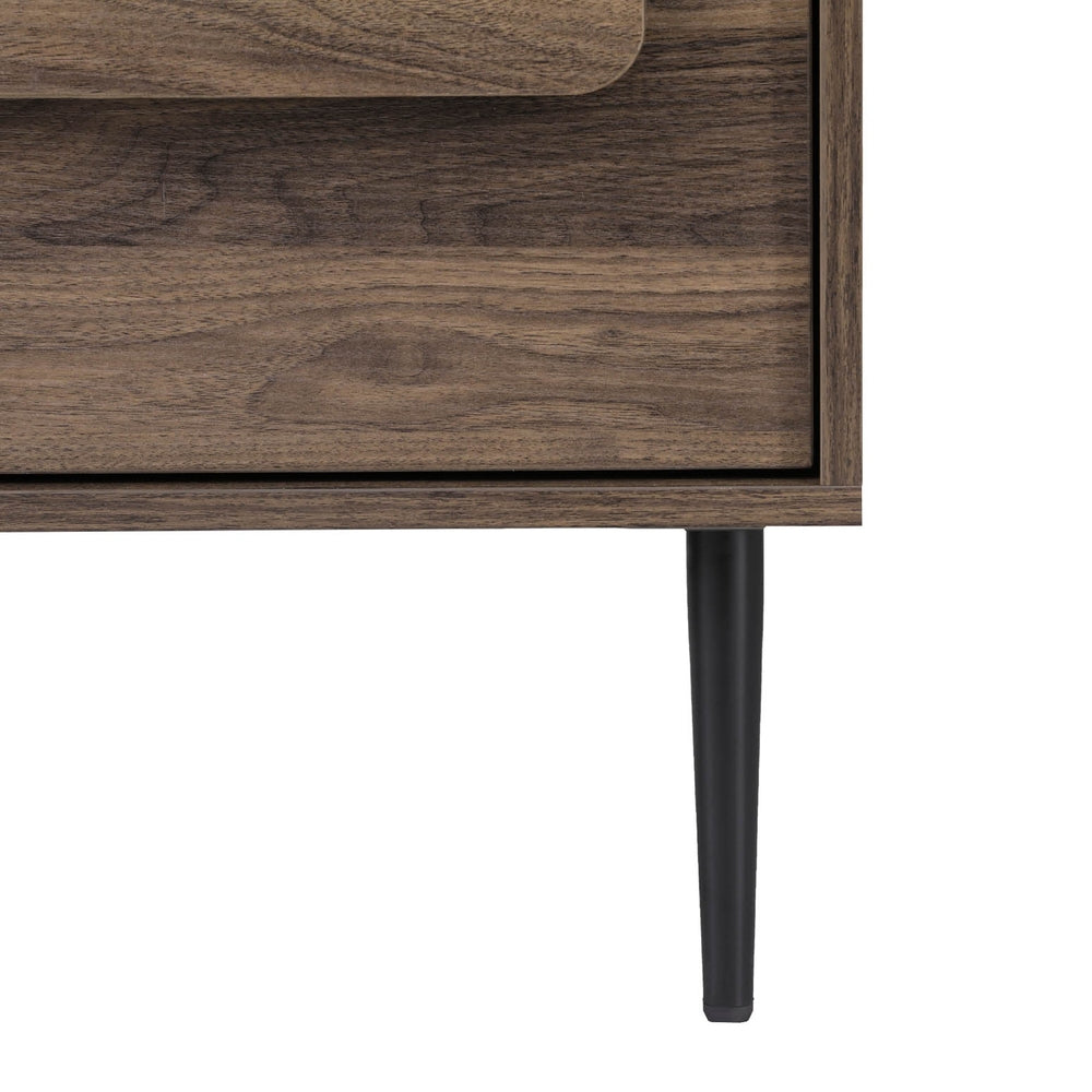 Artiss Bedside Table Nightstand 2 Drawers - Walnut 4