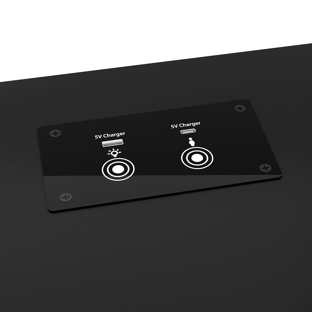 Artiss Bedside Table USB Charging with LED Adjustable Laptop Tray - TALA 6