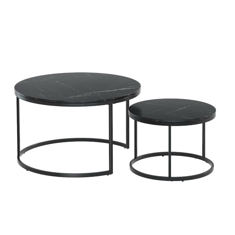 Artiss Nesting Coffee Table Set of 2 Marble Effect Tika 7