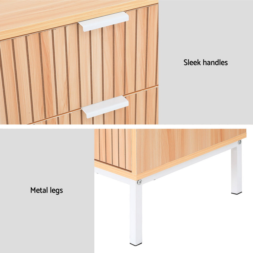 Artiss 3 Chest of Drawers  - LURA Pine 8