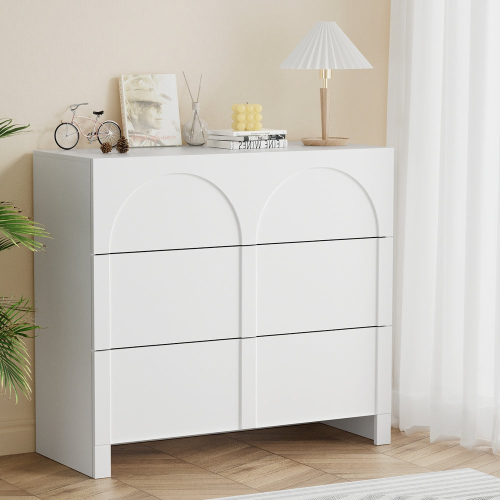 Artiss 3 Chest of Drawers Lowboy Dresser Cabinet White 8
