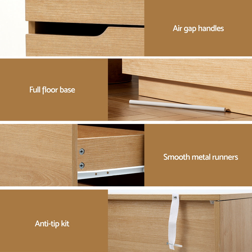 Artiss 6 Chest of Drawers Dresser Table Pine 6