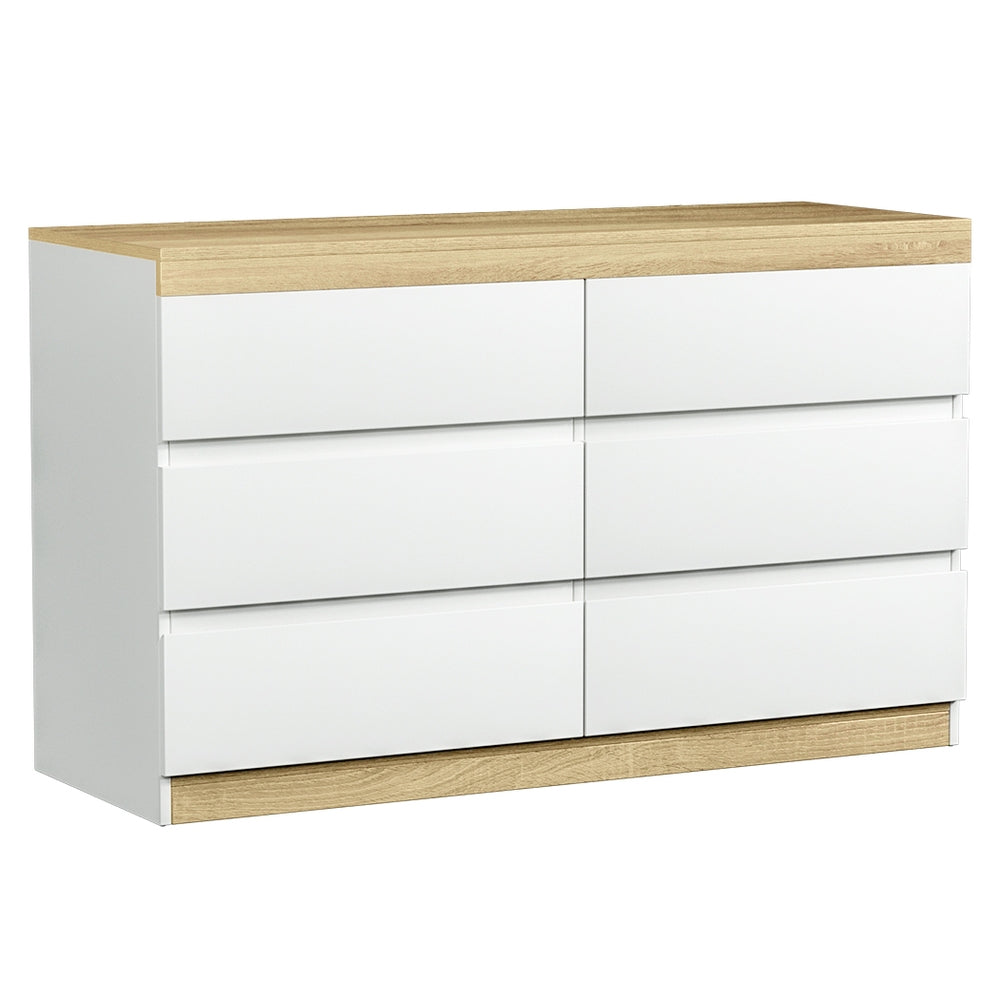 Artiss 6 Chest of Drawers Cabinet Dresser Table Tallboy Storage Bedroom White 7